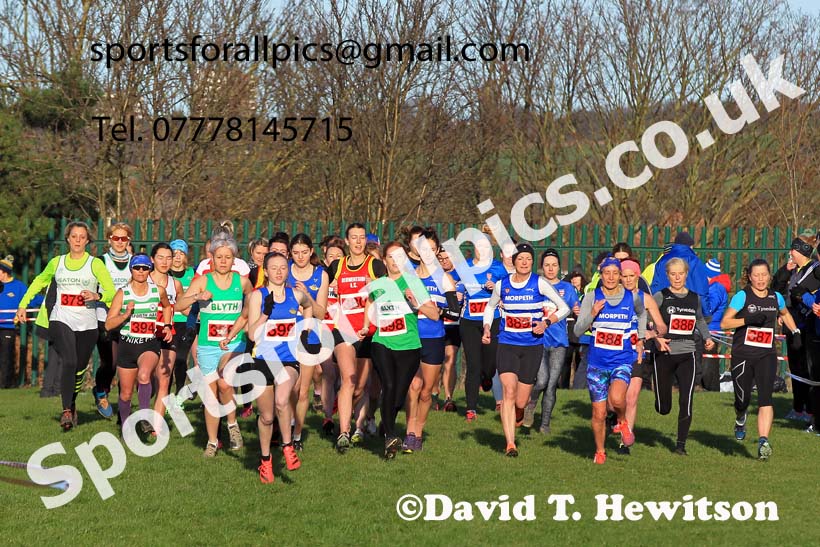Womens Seniors and Masters, 2023 Birtley Cross Country Relays, County Durham. Photo: David T. Hewitson/Sports for All Pics